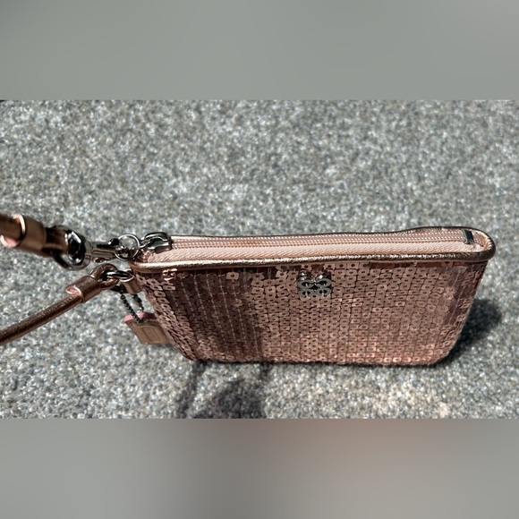 Pink Sparkly Coach Wristlet - Picture 5 of 6